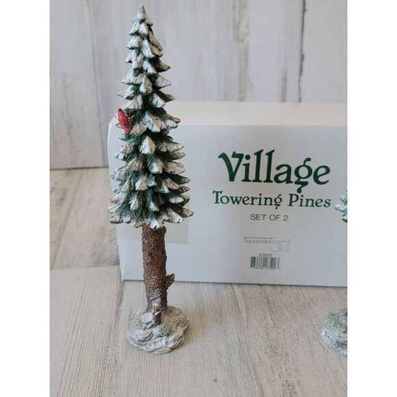 Dept 56 52632 Towering Pines snow village accessory Xmas set - Picture 2 of 7